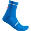 CASTELLI Men’s Entrata 13 Sock, Performance Cycling Apparel, Moisture Wicking with Midfoot Support Band, Road & Gravel Biking(Azzurro Italia)