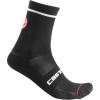 CASTELLI Men’s Entrata 13 Sock, Performance Cycling Apparel, Moisture Wicking with Midfoot Support Band, Road & Gravel Biking(Black)