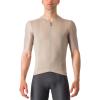 CASTELLI Men’s Espresso Jersey, Quarter Length Sleeve with Breathable Stretch Fabric for Gravel, Cycling & Road Biking(Clay/Black)