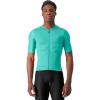 CASTELLI Men’s Espresso Jersey, Quarter Length Sleeve with Breathable Stretch Fabric for Gravel, Cycling & Road Biking(Pool Blue/Dark Gray)