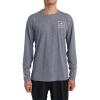 RVCA Men’s Long Sleeve Surf Shirt(Heather Grey)