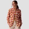 Stoic, Aspen Elbow Patch Flannel – Women’s(Cranberry Harvest Oversized Plaid)