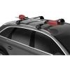 Thule JawGrip paddle holder – rooftop oar carrier – Windsurfing mast carrier – Carry 2 paddles or oars – t-track compatible – Durable rubber padding protects gear – 15lb weight limit