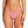 Vitamin A Women’s California High Leg Bikini Bottoms(Pink Sands Shimmer Rib)