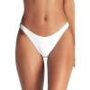 Vitamin A Women’s California High Leg Bikini Bottoms(White Ecorib)