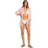 Vitamin A Women’s Swimwear Swimwear Playa Linen Boyfriend Shirt Swimsuit Cover Up(Sunkissed)