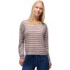 prAna Womens Cozy Up Long Sleeve Crew(Dijon Stripe)