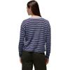 prAna Womens Cozy Up Long Sleeve Crew(Capulet Blue Stripe)