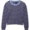 prAna Womens Cozy Up Long Sleeve Crew(Capulet Blue Stripe)