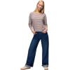 prAna Womens Cozy Up Long Sleeve Crew(Dijon Stripe)