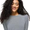 prAna Womens Cozy Up Long Sleeve Crew(Heather Grey)