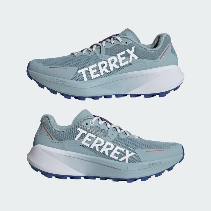 imageadidas Mens Terrex Agravic 3 Trail Running ShoesMagic GreyWhiteSemi Lucid Blue