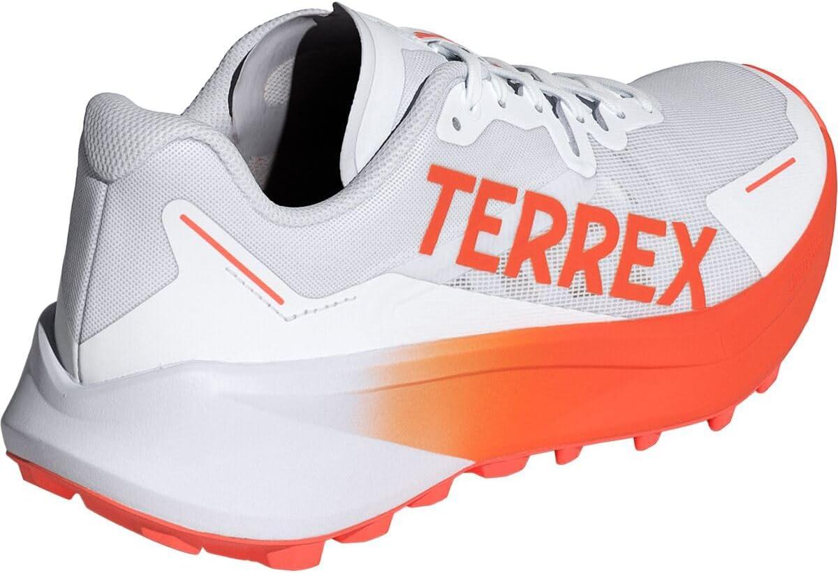 imageadidas Mens Terrex Agravic 3 Trail Running ShoesWhiteSemi Impact OrangeDash Grey