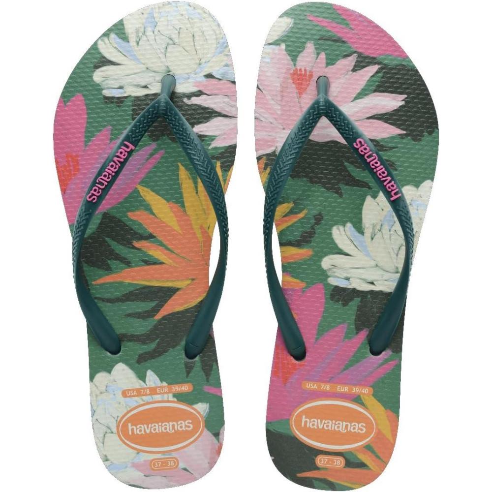imageHavaianas womens Slim Summer Bliss SandalPantanal Green