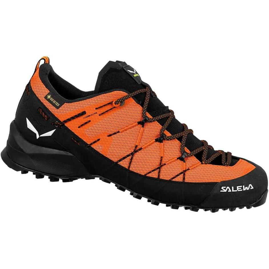 imageSalewa Mens Wildfire 2 GTX Shoe GTX Waterproof GoreTex Trail Shoe for Hiking ampamp TrekkingFluo OrangeBlack