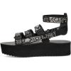 Teva Women’s Flatform Mevia Adjustable Quick-Drying Casual Sandals(Neon Floral Black/Cream)