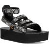 Teva Women’s Flatform Mevia Adjustable Quick-Drying Casual Sandals(Neon Floral Black/Cream)