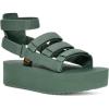 Teva Women’s Flatform Mevia Adjustable Quick-Drying Casual Sandals(Silver Pine)