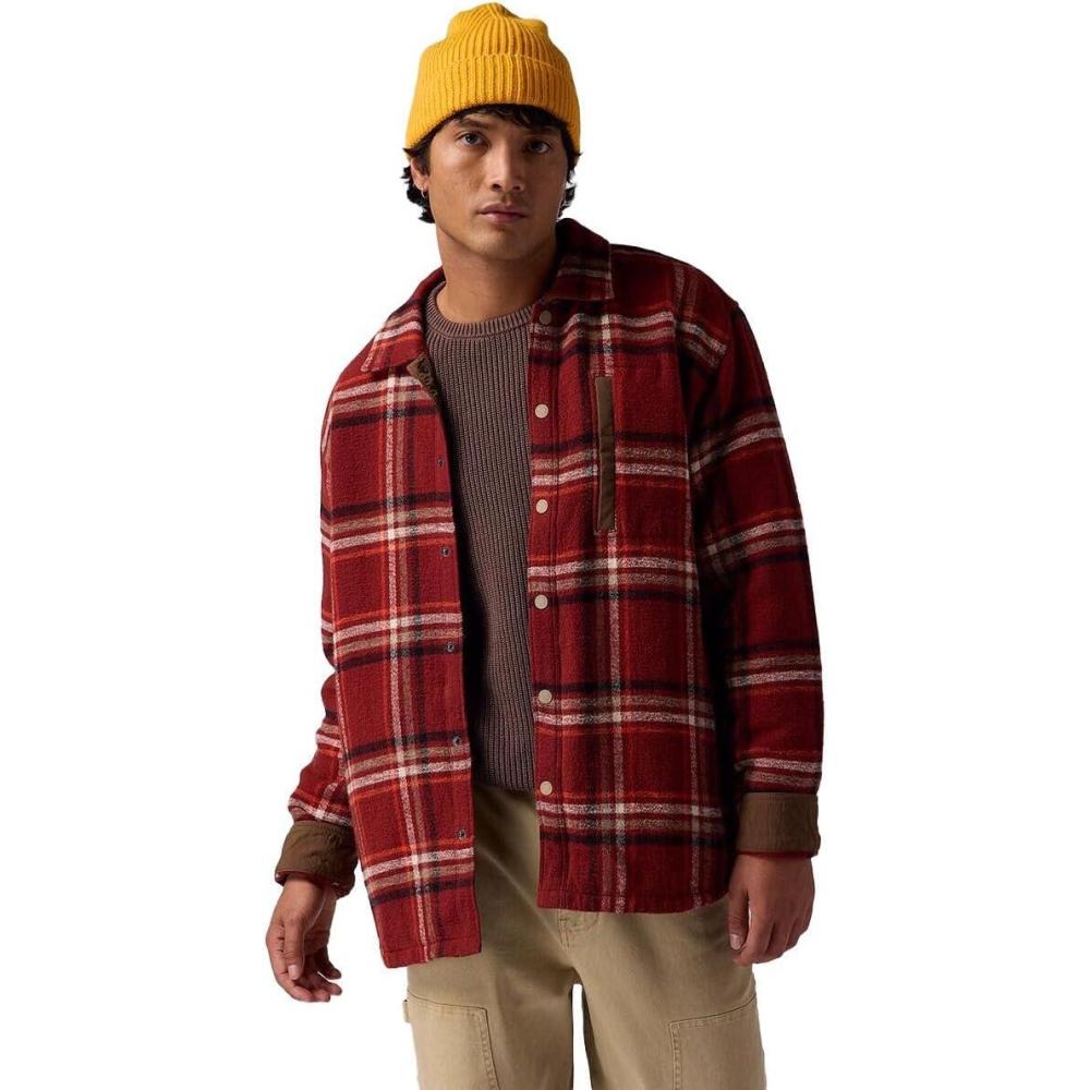 imageBackcountry Venture Stretch Flannel Shacket  MensRusset Red Plaid