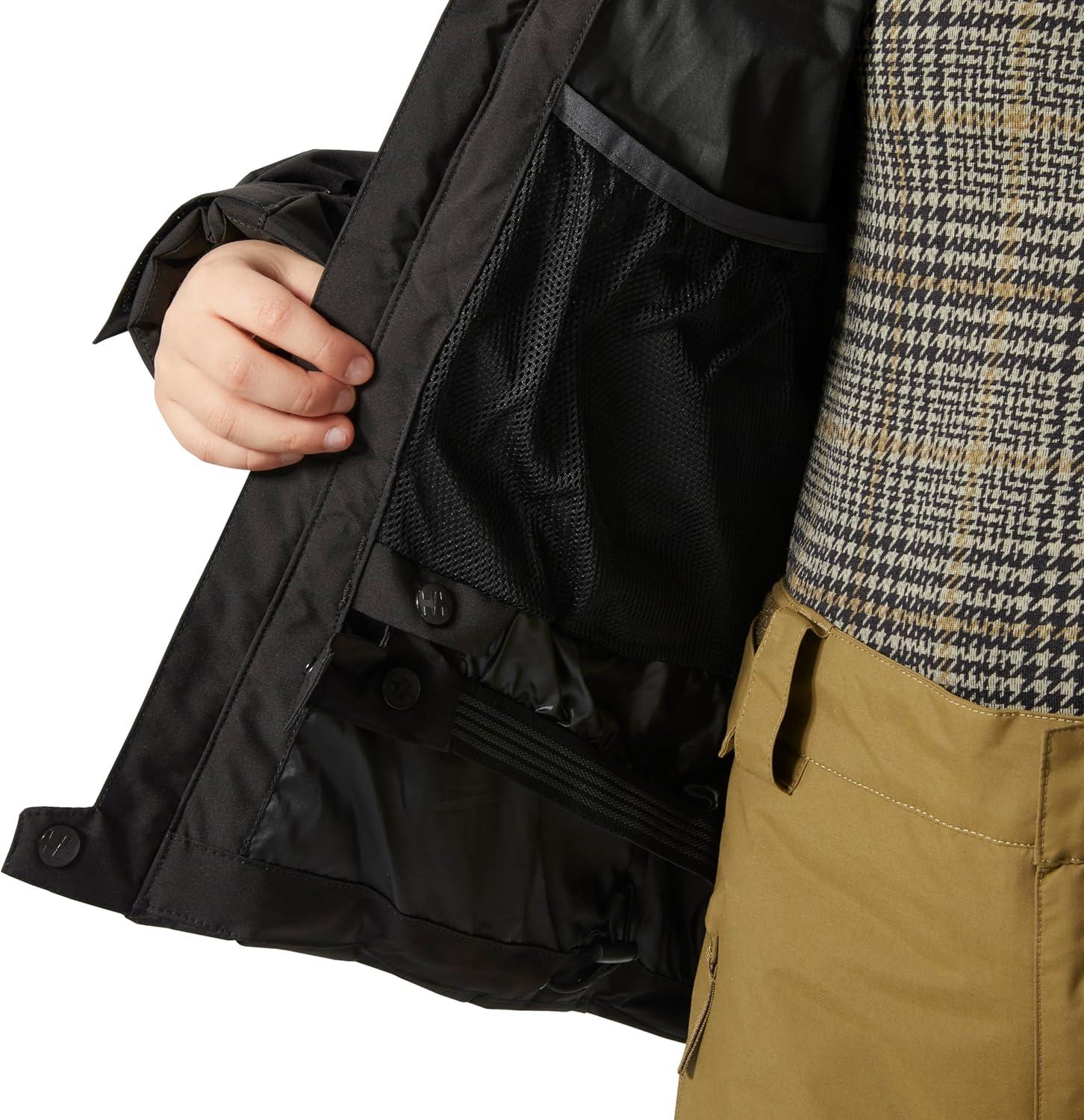 imageHellyHansen Cyclone Jacket for Juniors Waterproof Breathable Insulated Skiing Jacket with Adjustable Hood990 Black