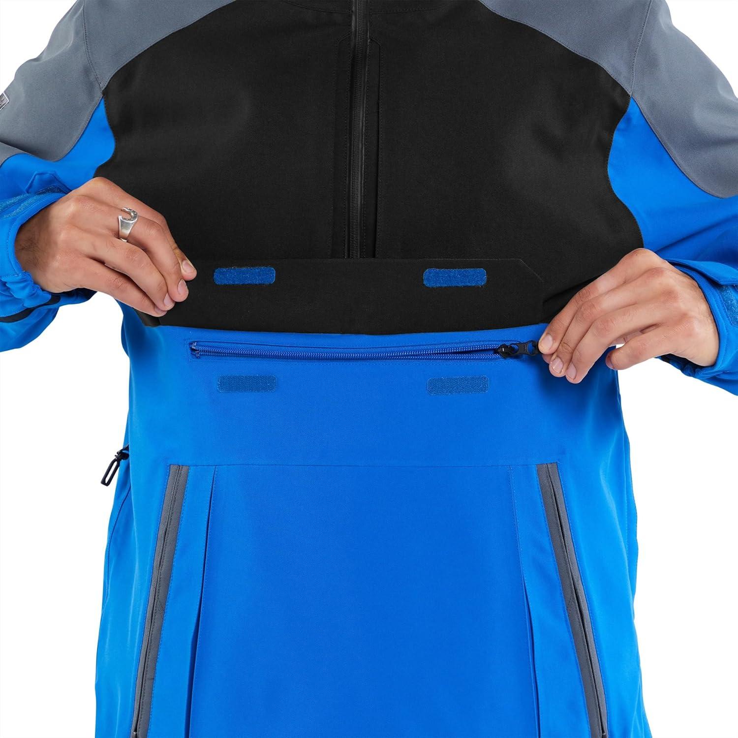 imageVolcom Mens Brighton Pullover Anarok Hooded Snowboard JacketElectric Blue S4