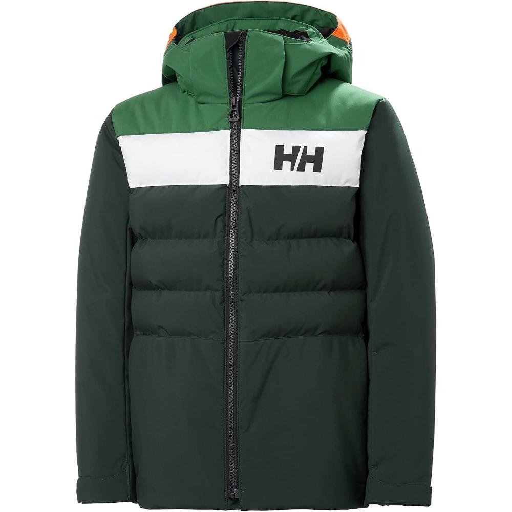 imageHellyHansen Cyclone Jacket for Juniors Waterproof Breathable Insulated Skiing Jacket with Adjustable Hood495 Darkest Spruce
