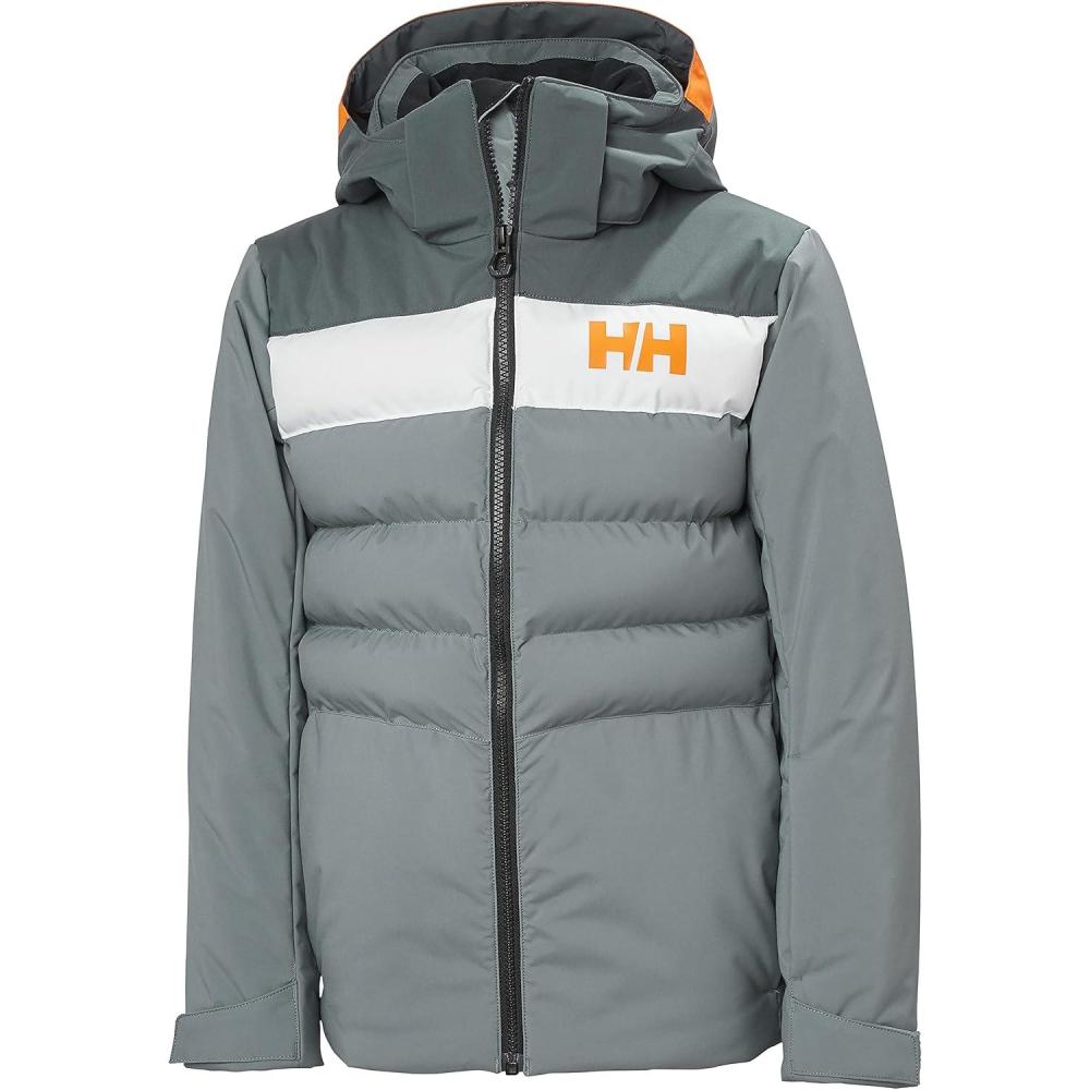 imageHellyHansen Cyclone Jacket for Juniors Waterproof Breathable Insulated Skiing Jacket with Adjustable Hood591 Trooper