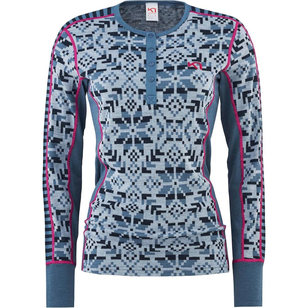 imageKari Traa Else Womens Long Sleeve Base Layer Top 100 Merino Wool Knit Winter Soft Warm Base Layer Top for WomenSail