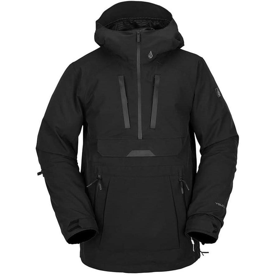 imageVolcom Mens Brighton Pullover Anarok Hooded Snowboard JacketBlack S3