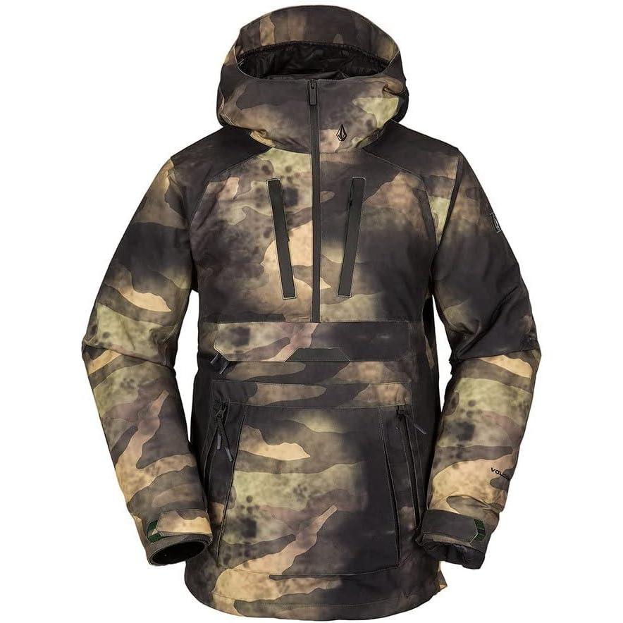 imageVolcom Mens Brighton Pullover Anarok Hooded Snowboard JacketCamouflage S3