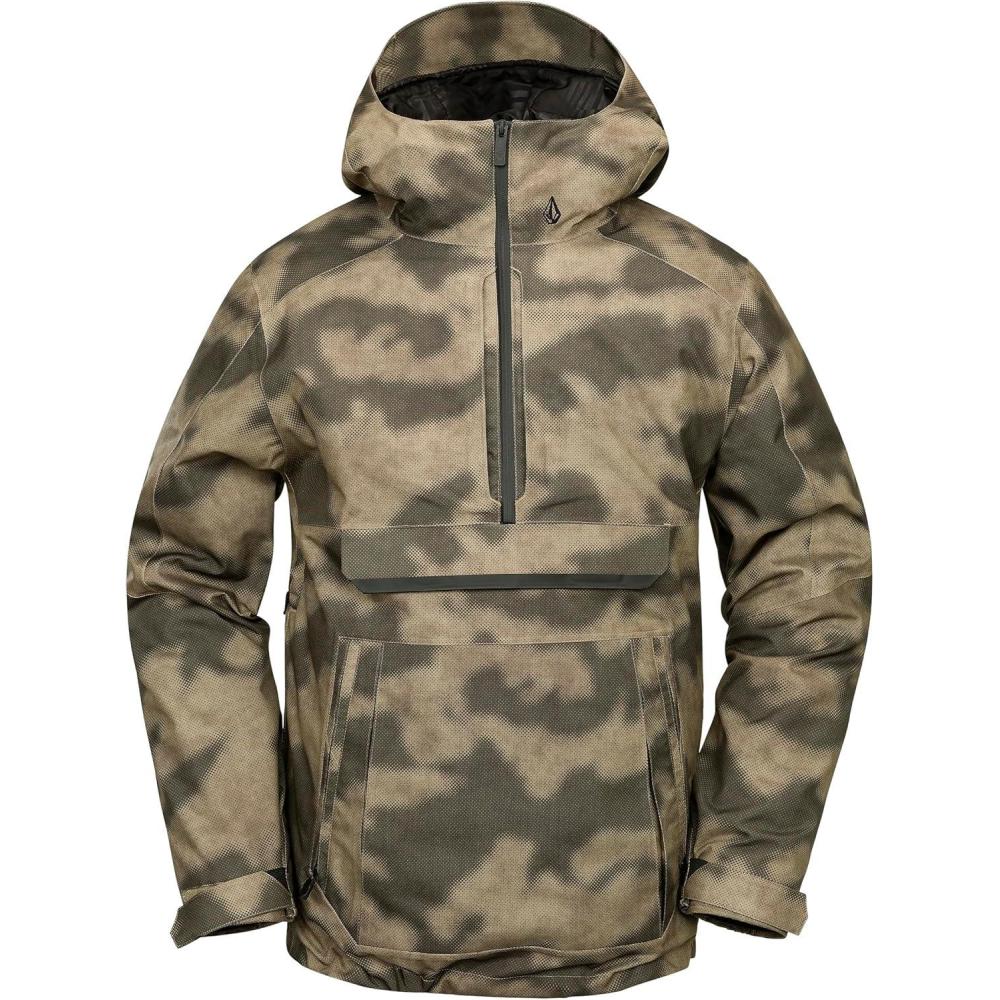 imageVolcom Mens Brighton Pullover Anarok Hooded Snowboard JacketCamouflage S5