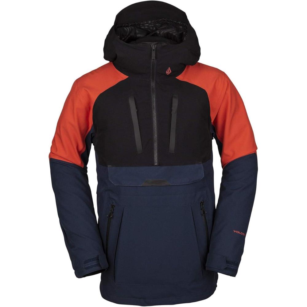 imageVolcom Mens Brighton Pullover Anarok Hooded Snowboard JacketNavy
