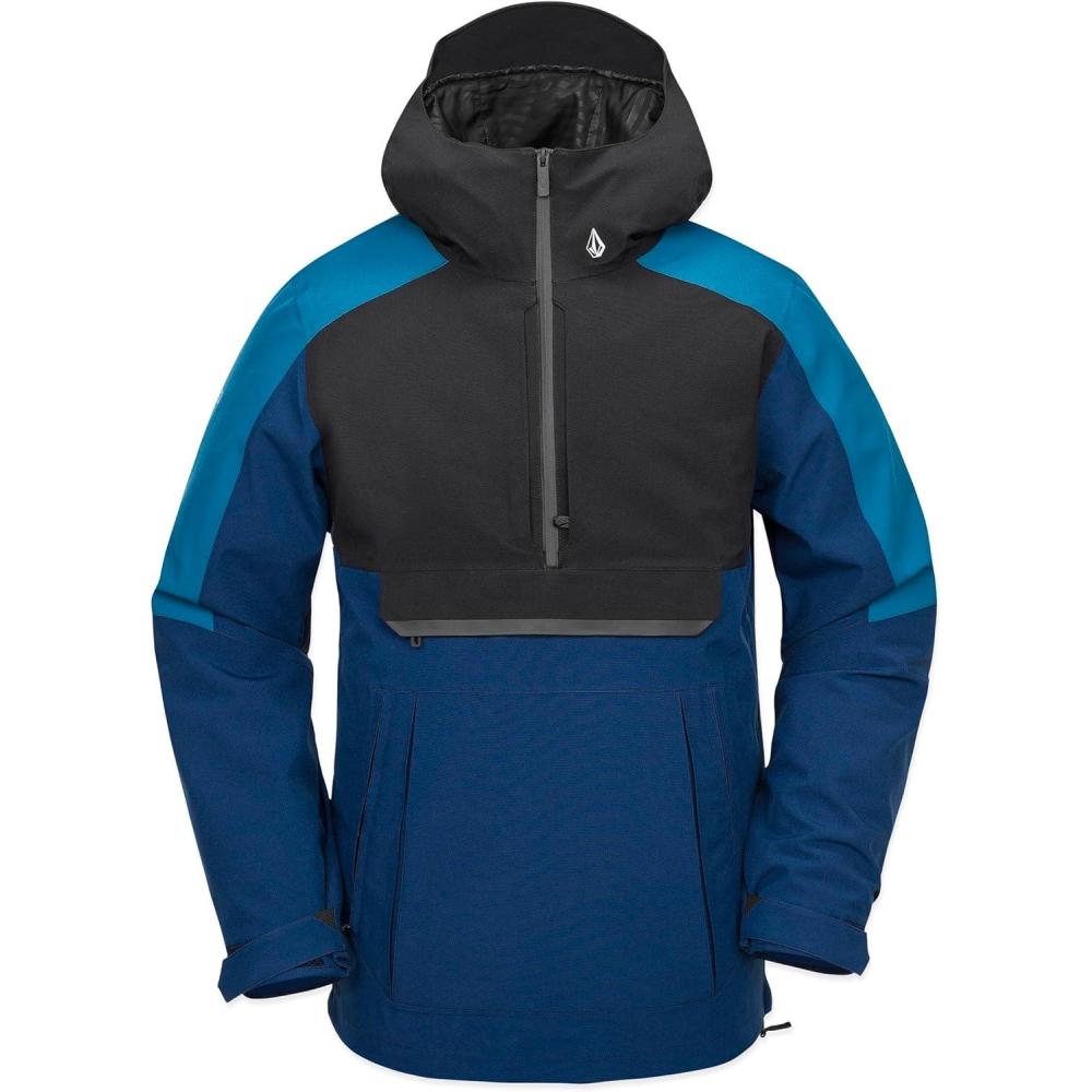 imageVolcom Mens Brighton Pullover Anarok Hooded Snowboard JacketNavy S5