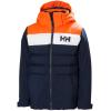 Helly-Hansen Cyclone Jacket for Juniors – Waterproof, Breathable, Insulated Skiing Jacket with Adjustable Hood(596 Navy)