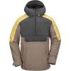 Volcom Men’s Brighton Pullover Anarok Hooded Snowboard Jacket(Chestnut Brown S5)