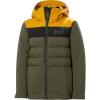 Helly-Hansen Cyclone Jacket for Juniors – Waterproof, Breathable, Insulated Skiing Jacket with Adjustable Hood(431 Utility Green)
