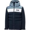Helly-Hansen Cyclone Jacket for Juniors – Waterproof, Breathable, Insulated Skiing Jacket with Adjustable Hood(595 Navy)