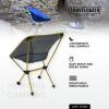 Travel Chair Joey Chair Folding Camping Chair Outdoor for Hiking Backpacking Lawn Beach Sports Lightweight Stable Portable Collapsible Camping Chair Outdoor Furniture, Yellow