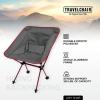 Travel Chair Joey Chair Folding Camping Chair Outdoor for Hiking Backpacking Lawn Beach Sports Lightweight Stable Portable Collapsible Camping Chair Outdoor Furniture, Red