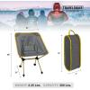 Travel Chair Joey Chair Folding Camping Chair Outdoor for Hiking Backpacking Lawn Beach Sports Lightweight Stable Portable Collapsible Camping Chair Outdoor Furniture, Yellow