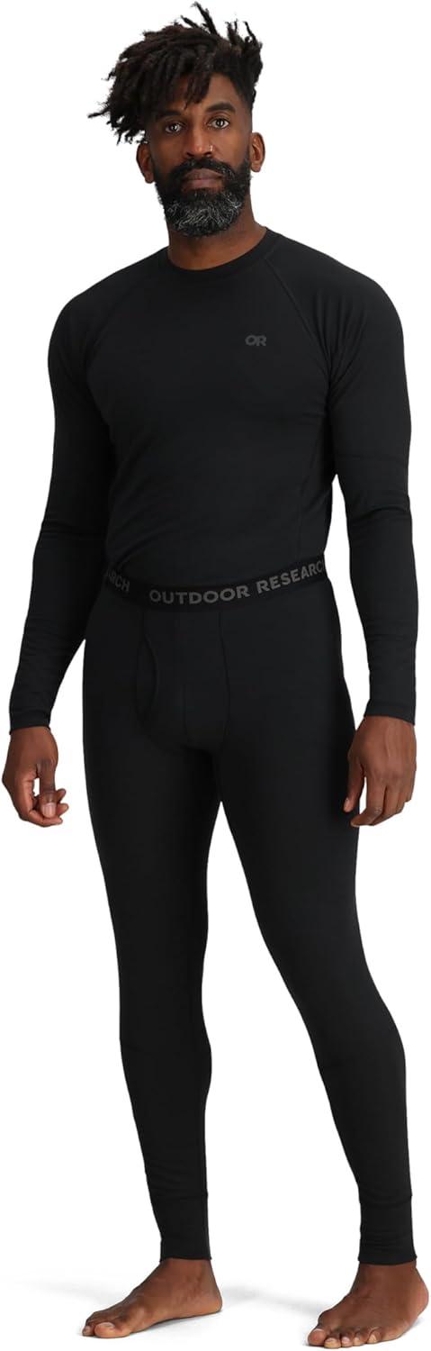imageOutdoor Research Mens Alpine Onset Merino Wool 150 Bottoms Breathable Moisture Wicking Quick Drying UPF 30Black