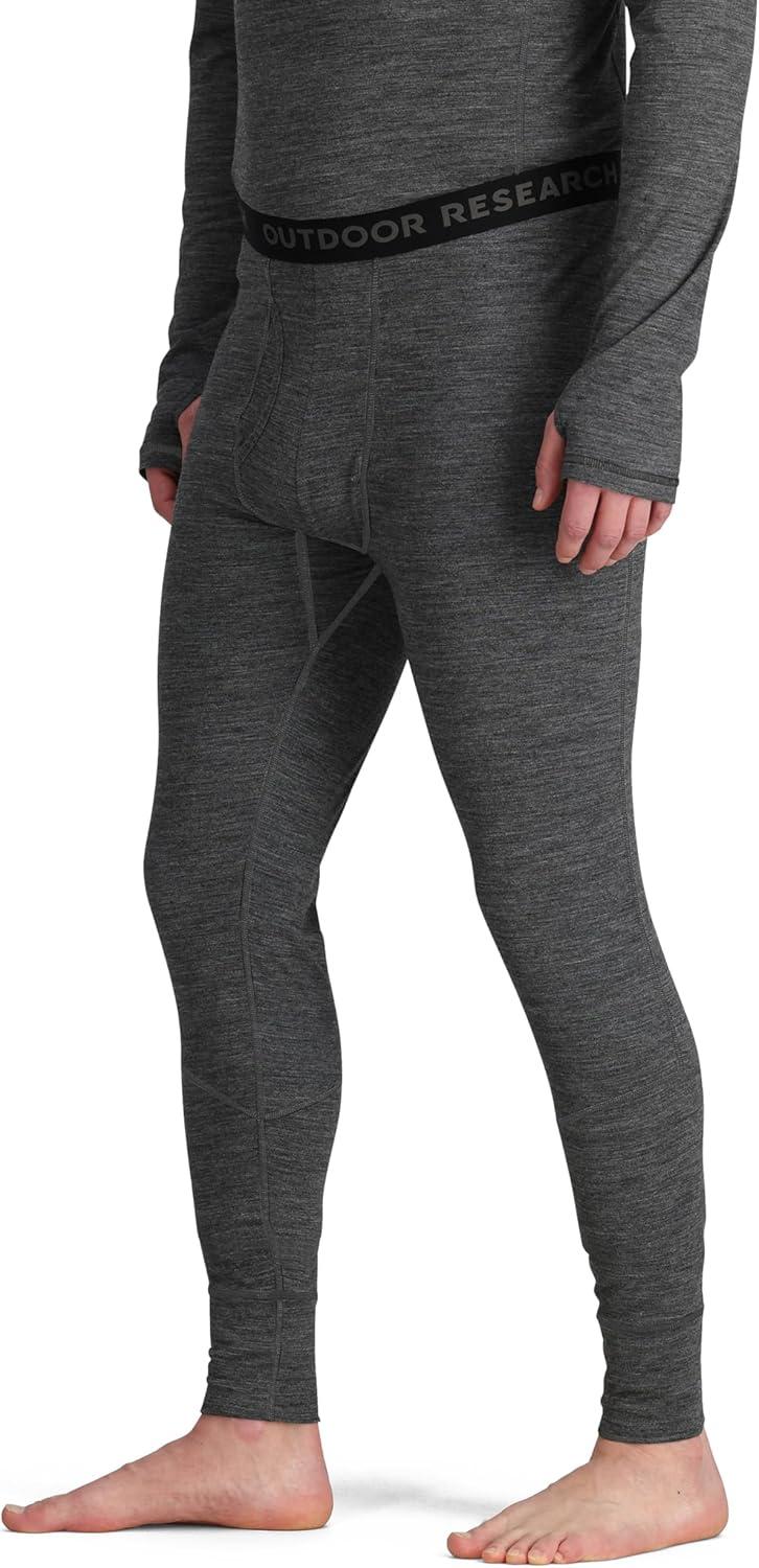 imageOutdoor Research Mens Alpine Onset Merino Wool 150 Bottoms Breathable Moisture Wicking Quick Drying UPF 30Black Heather
