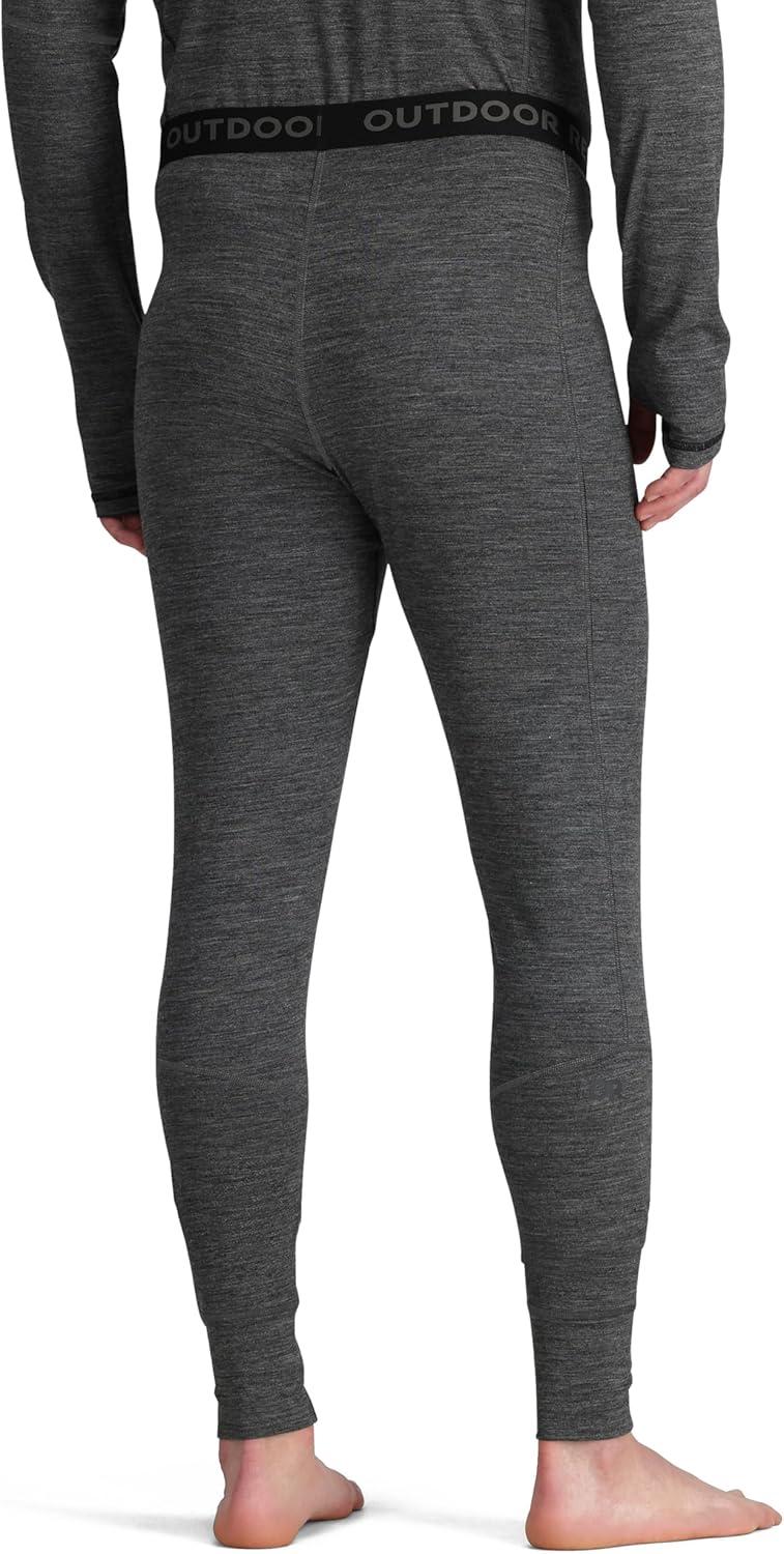 imageOutdoor Research Mens Alpine Onset Merino Wool 150 Bottoms Breathable Moisture Wicking Quick Drying UPF 30Black Heather
