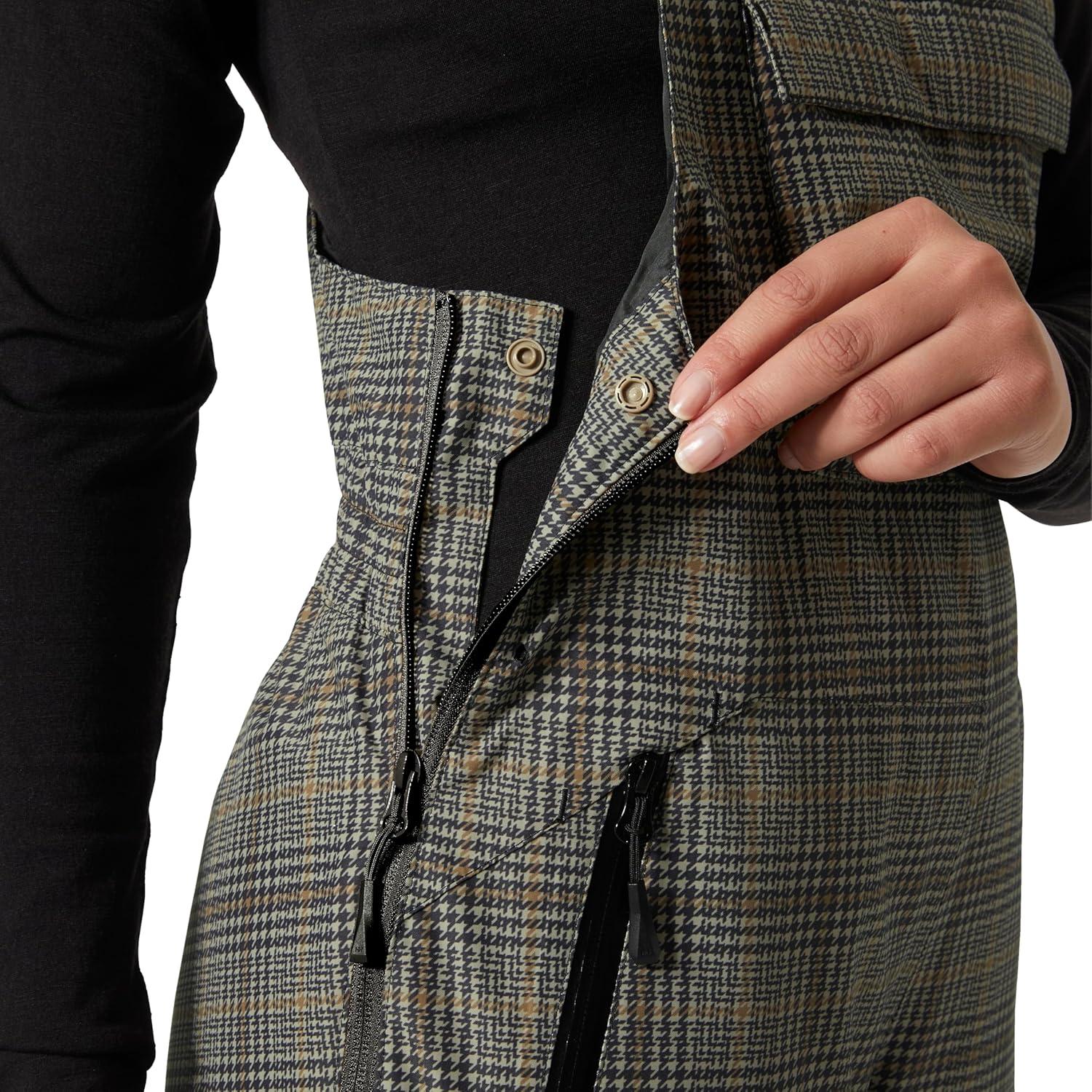 imageHellyHansen Legendary Insulated Bib Pant for Women Durable Waterproof Breathable Snow Pant for Ski Adventures757 Pebble Broxburn Plaid Aop