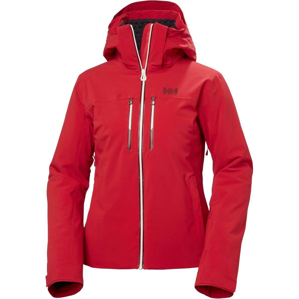imageHellyHansen Alphelia Lifaloft Ski Jacket Waterproof Winter Jackets for Women Insulated Warm Winter Coats for Women163 Red