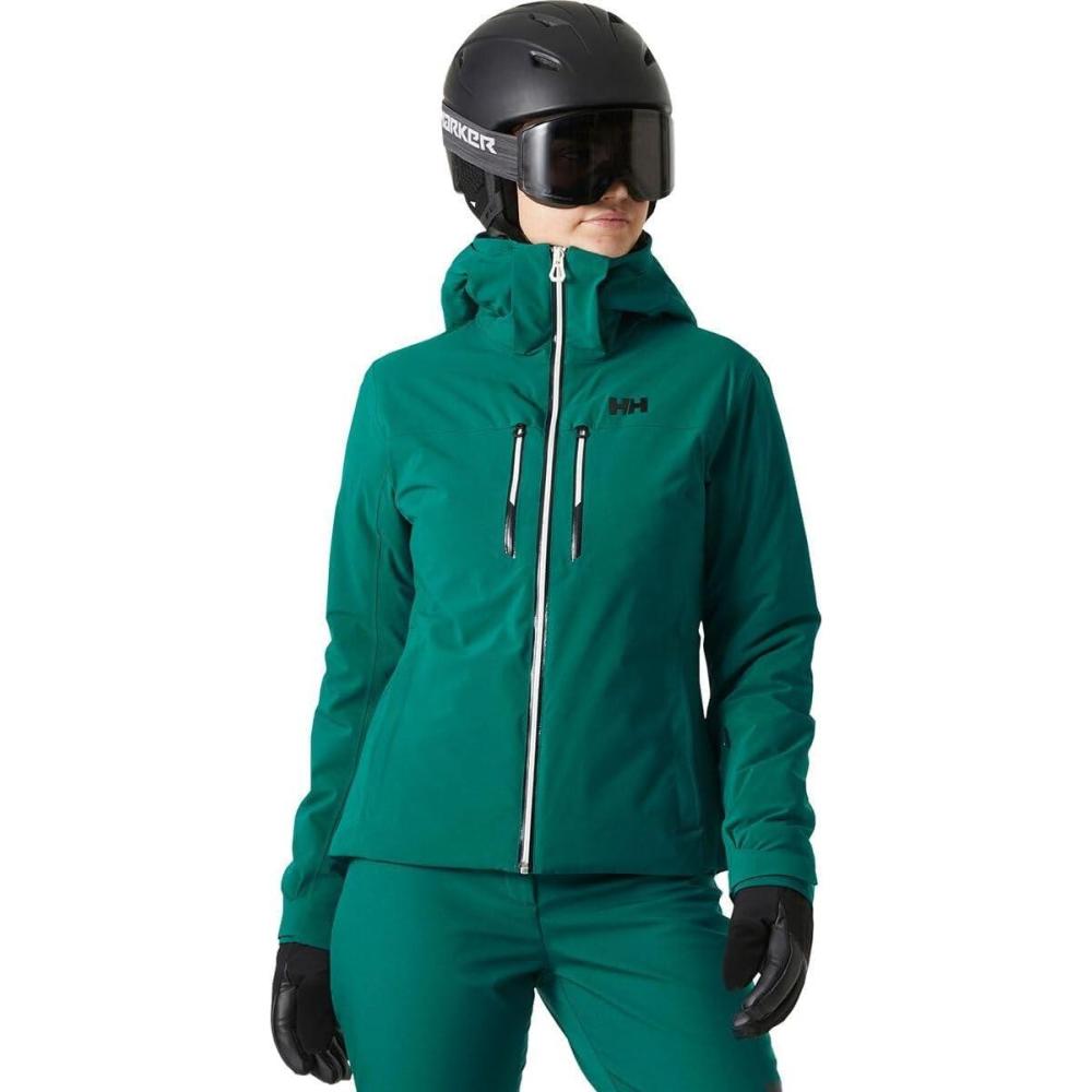 imageHellyHansen Alphelia Lifaloft Ski Jacket Waterproof Winter Jackets for Women Insulated Warm Winter Coats for Women439 Emerald
