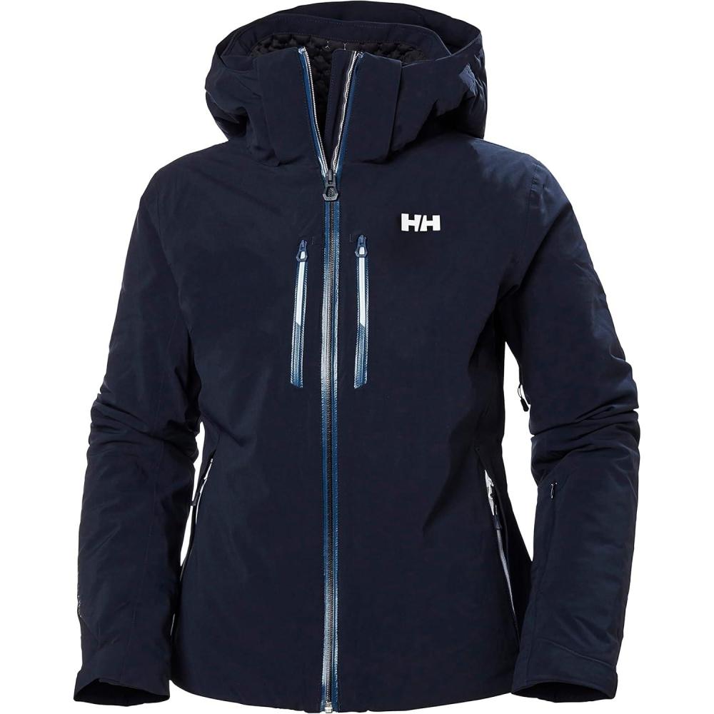 imageHellyHansen Alphelia Lifaloft Ski Jacket Waterproof Winter Jackets for Women Insulated Warm Winter Coats for Women599 Navy