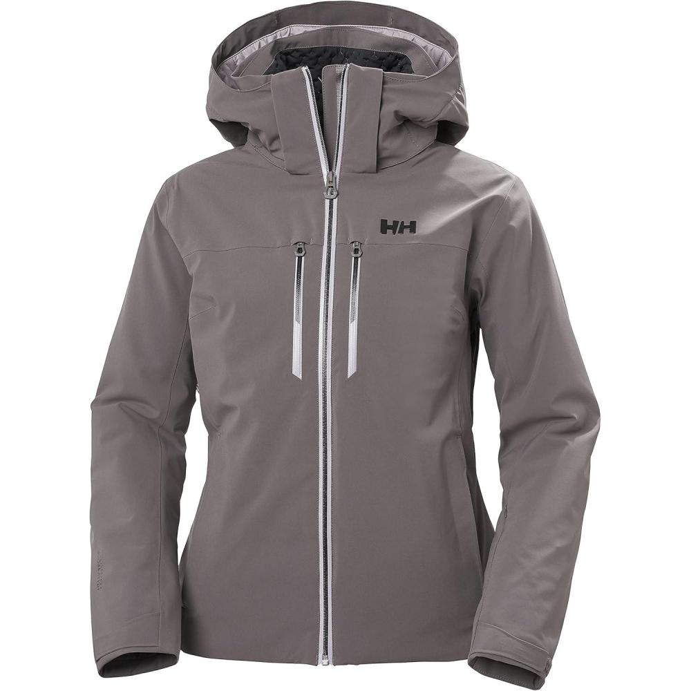 imageHellyHansen Alphelia Lifaloft Ski Jacket Waterproof Winter Jackets for Women Insulated Warm Winter Coats for Women656 Sparrow Grey