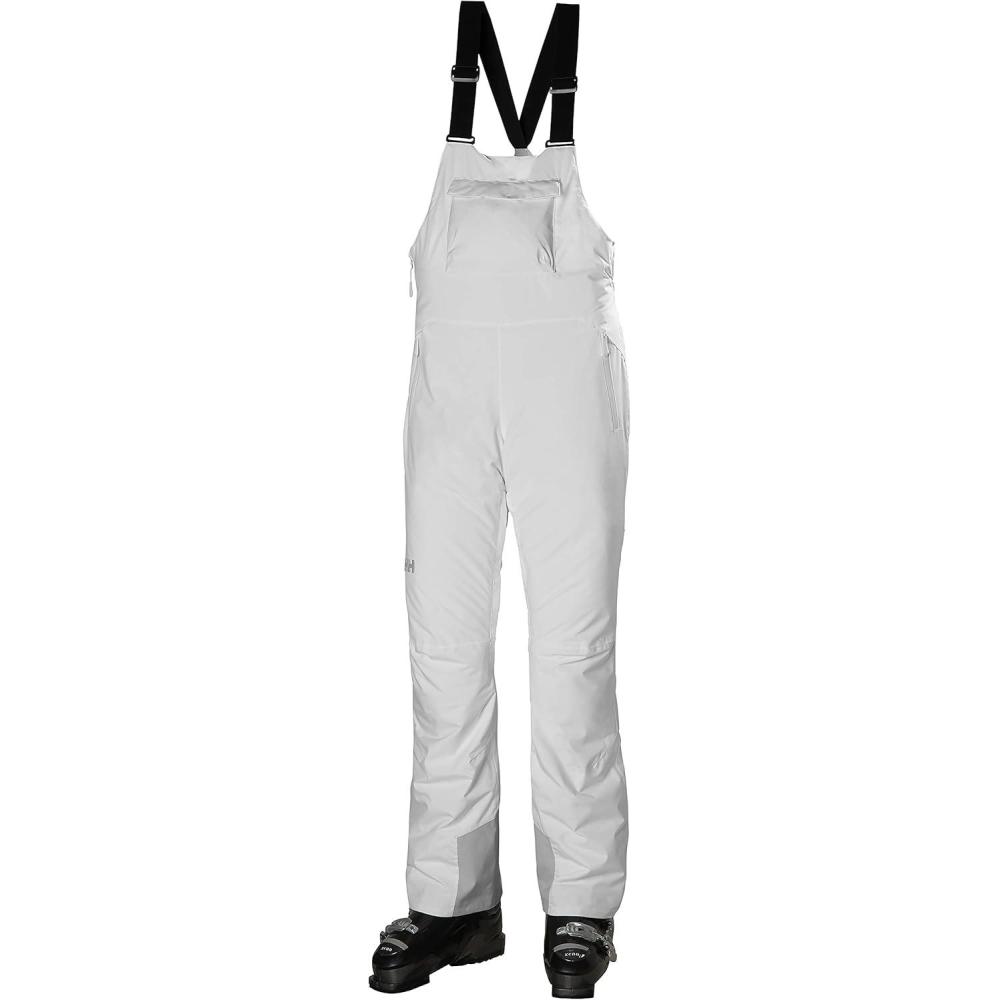 imageHellyHansen Legendary Insulated Bib Pant for Women Durable Waterproof Breathable Snow Pant for Ski Adventures001 White