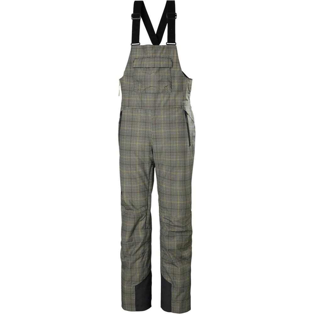 imageHellyHansen Legendary Insulated Bib Pant for Women Durable Waterproof Breathable Snow Pant for Ski Adventures757 Pebble Broxburn Plaid Aop